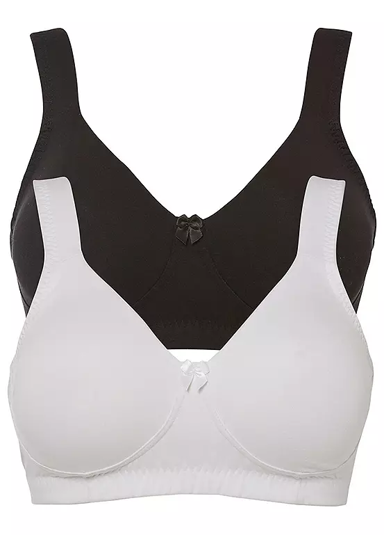 bonprix Pack of 2 Non Wired Minimiser Bras