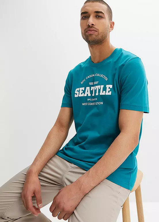 Bonprix Pack Of 2 Print Short Sleeve T-Shirts