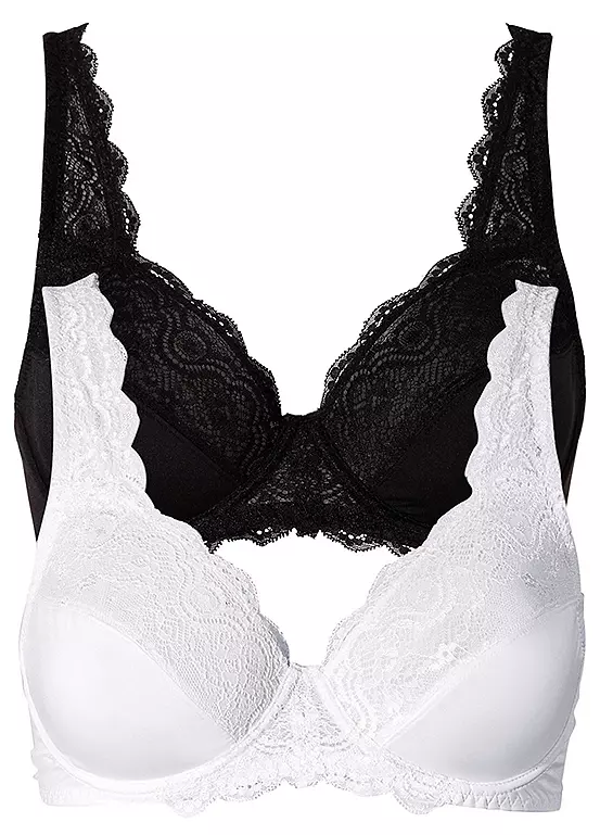 bonprix Pack of 2 Underwired Lace Detail Bras