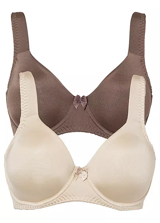 bonprix Pack of 2 Underwired T-Shirt Bras
