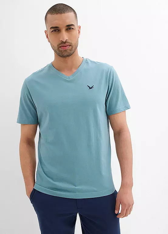 Bonprix Pack Of 2 V-Neck T-Shirts