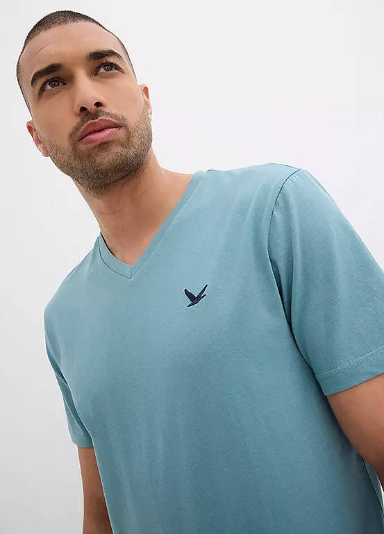 Bonprix Pack Of 2 V-Neck T-Shirts