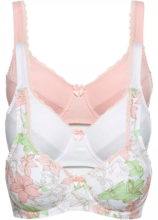 Bonprix Pack Of 3 Cotton Bras