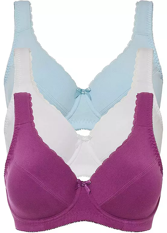 bonprix Pack of 3 Full Cup Bras