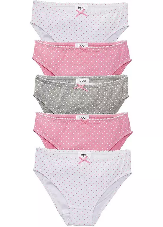 bonprix Pack of 5 Dotty Girls Briefs