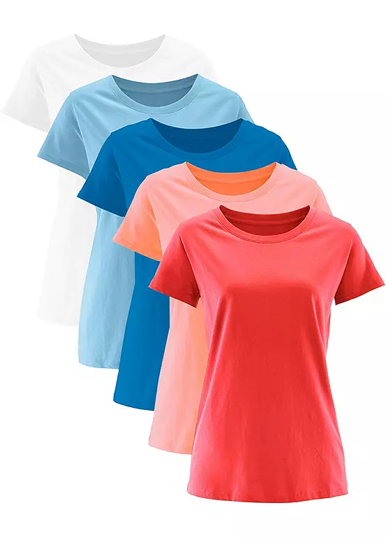 Bonprix Pack Of 5 Essential T-Shirts
