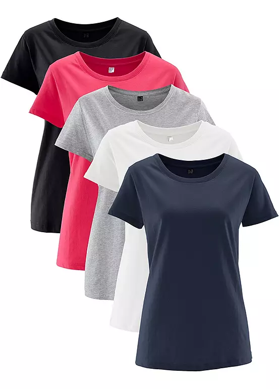 Bonprix Pack Of 5 Essential T-Shirts