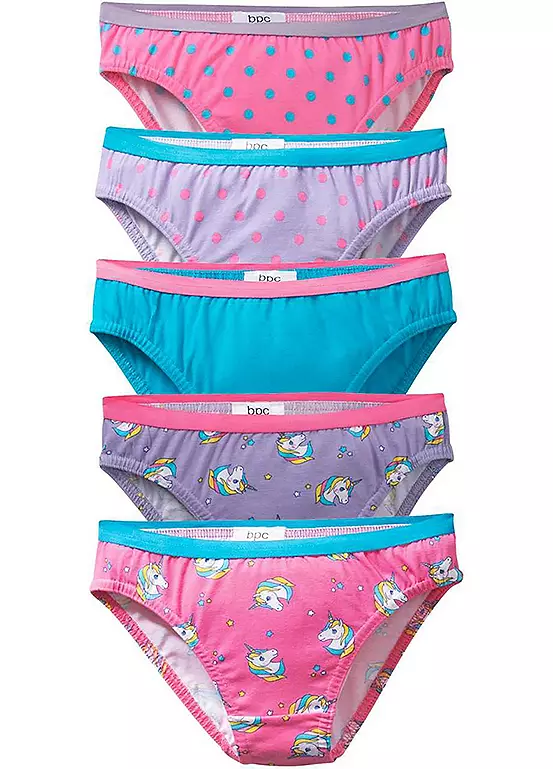 bonprix Pack of 5 Printed Girls Briefs