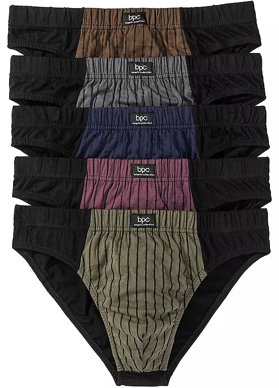 bonprix Pack of 5 Striped Men’s Briefs