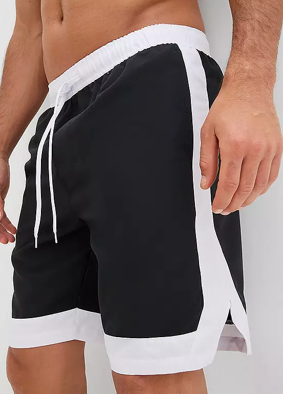 Bonprix Piped Elasticated Waist Swim Shorts