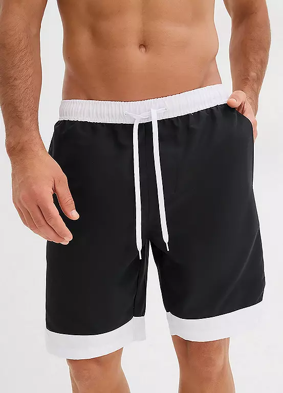 bonprix Piped Elasticated Waist Swim Shorts