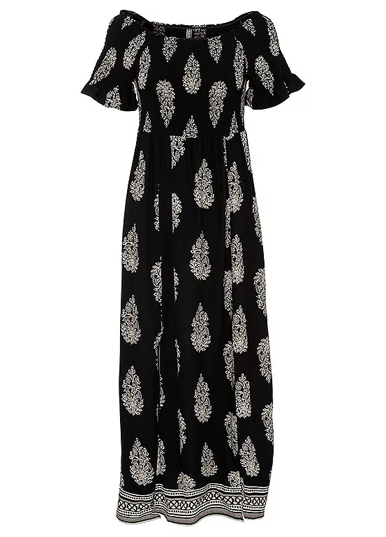 Bonprix Printed Off-The-Shoulder Dress