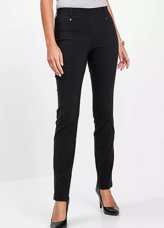 bonprix Pull On Slim Fit Trousers