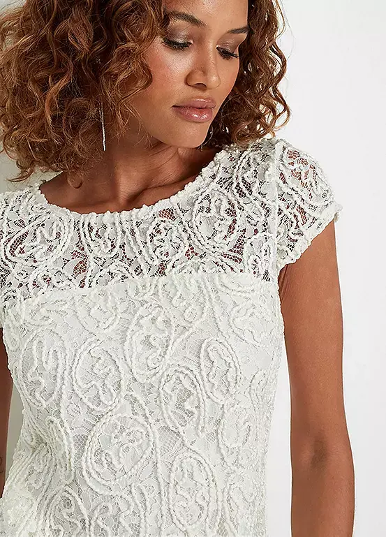 Bonprix Short Sleeve Lace T-Shirt