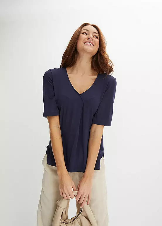 bonprix Short Sleeve Pleated T-Shirt