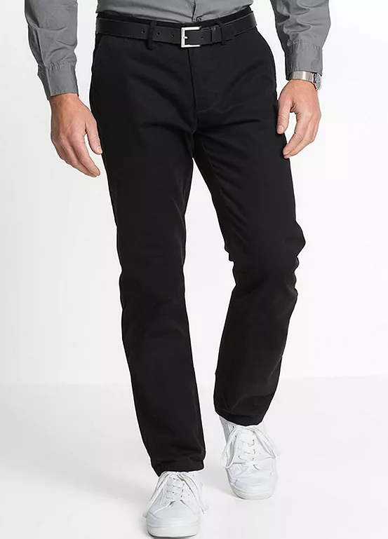 bonprix Straight Leg Cotton Chinos
