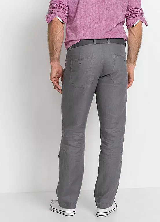 Bonprix Straight Leg Linen Trousers