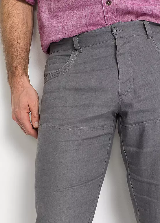 Bonprix Straight Leg Linen Trousers