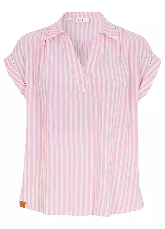 Bonprix Stripe Short Sleeve Blouse