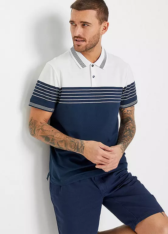 bonprix Striped Polo T-Shirt