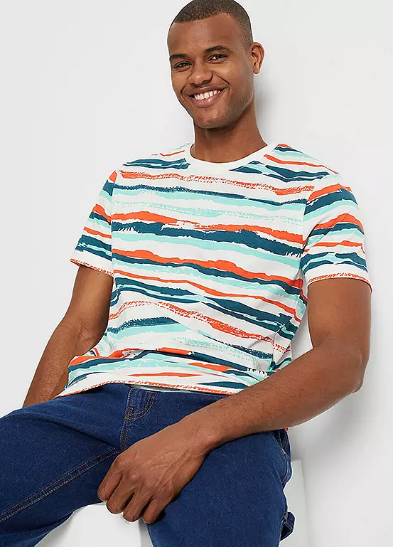 bonprix Striped Short Sleeve T-Shirt