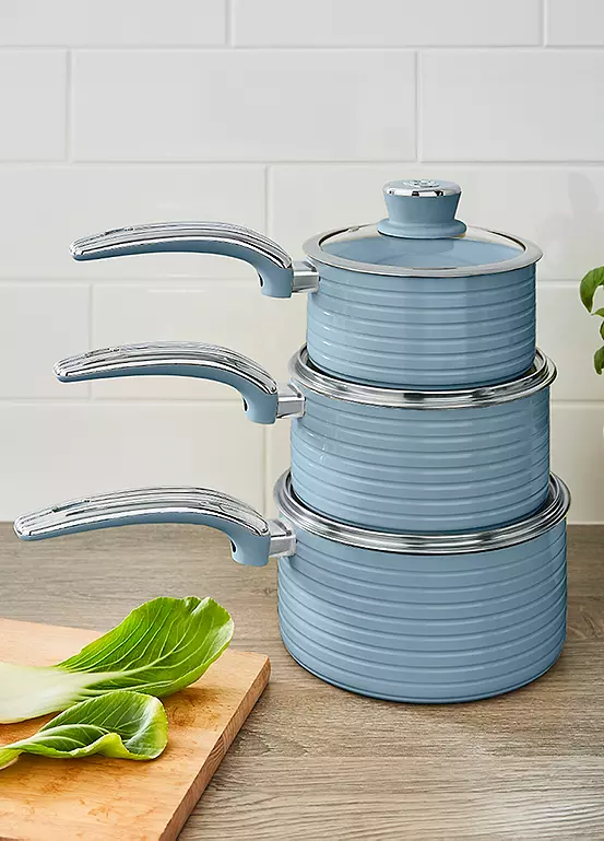 bonprix Swan Retro 3 Piece Saucepan Set
