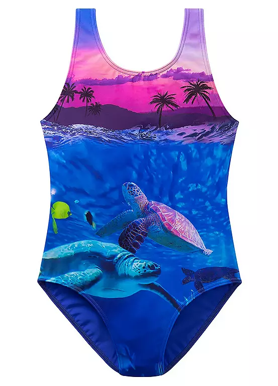 bonprix Turtle Print Swimsuit