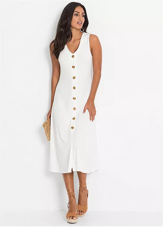 Bonprix V-Neck Button Dress