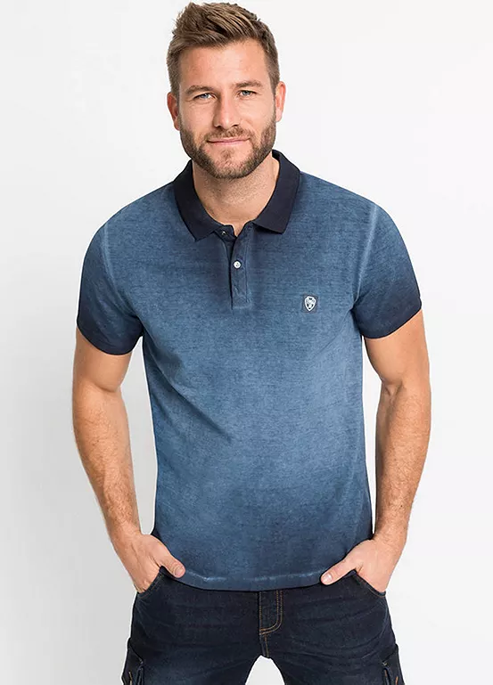 bonprix Washed Look Polo Shirt