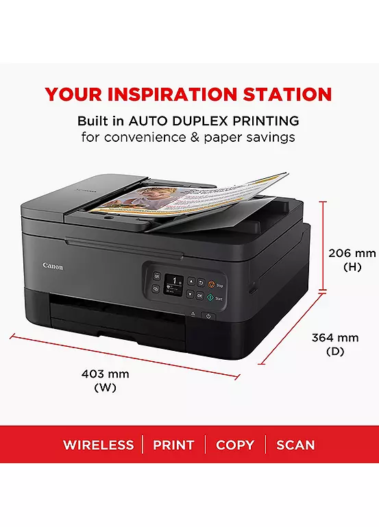 Bonprix Canon PIXMA TS7450i Wireless Colour 3-in-1 Inkjet Photo Printer