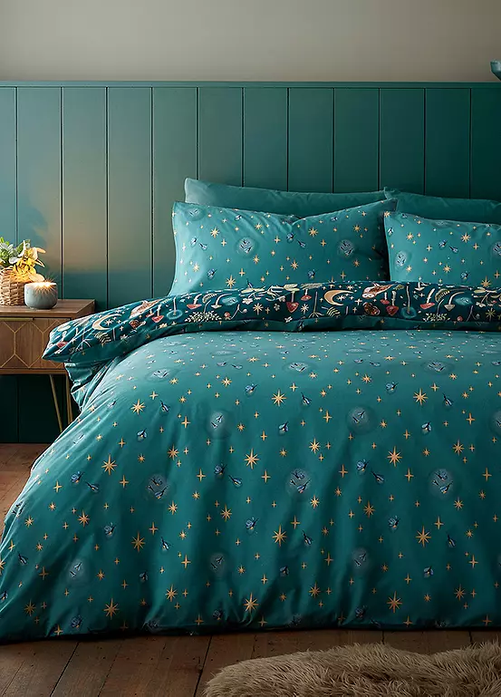 Bonprix Catherine Lansfield Forest Green Enchanted Twilight Duvet Cover Set