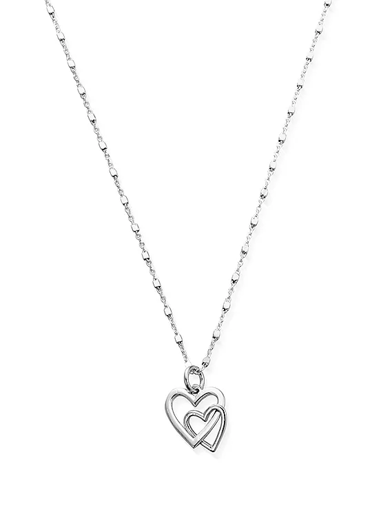 bonprix ChloBo Delicate Cube Chain Interlocking Love Heart Necklace