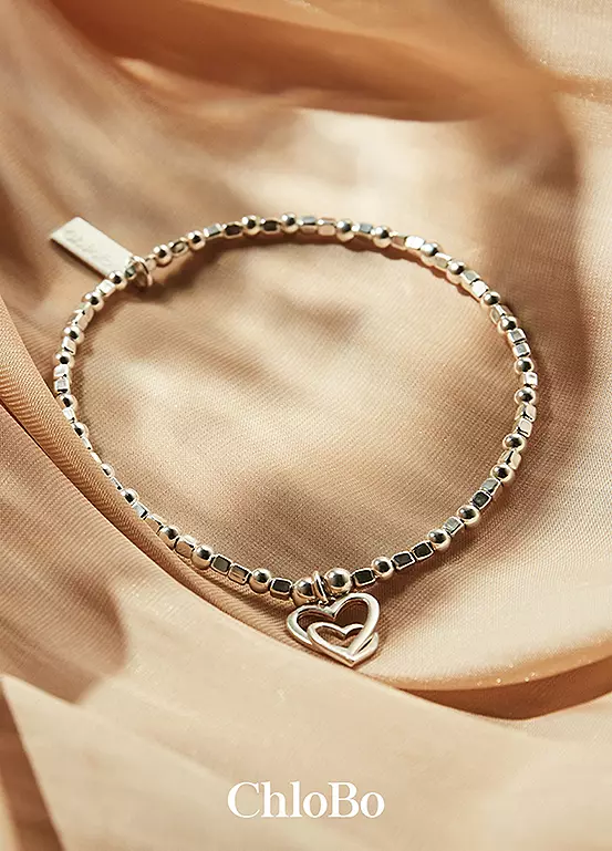 bonprix ChloBo Mini Cube Interlocking Love Heart Bracelet