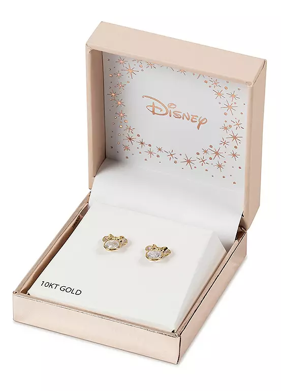 Bonprix Disney Minnie Mouse Ladies 10K Gold Plated Stud Earrings