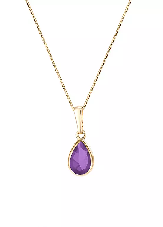 Bonprix For You Collection 9ct Yellow Gold Birthstone Pendant Necklace