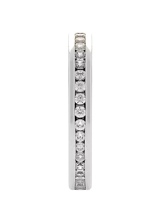 Bonprix For You Collection Sterling Silver Channel Set Cubic Zirconia Eternity Ring