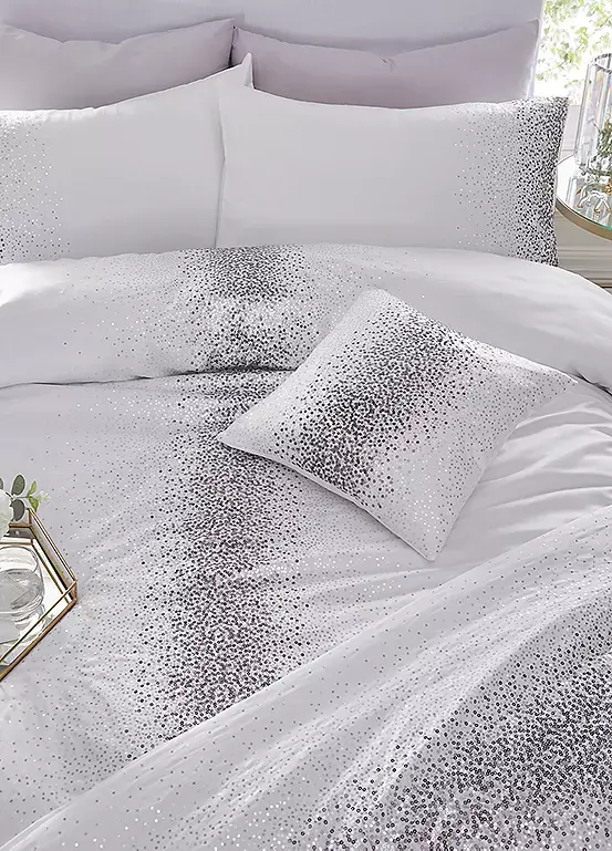 Bonprix Freemans Home Ombre Sequin Silver Duvet Cover Set
