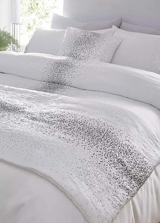 Bonprix Freemans Home Ombre Sequin Silver Duvet Cover Set