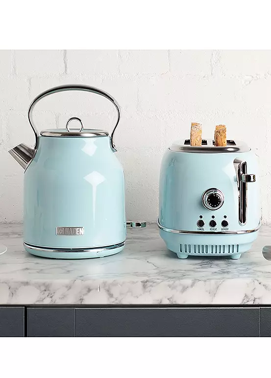 bonprix Haden Pack of 2 Heritage Turquoise 1.7Lt Kettle & 2 Slice Toaster