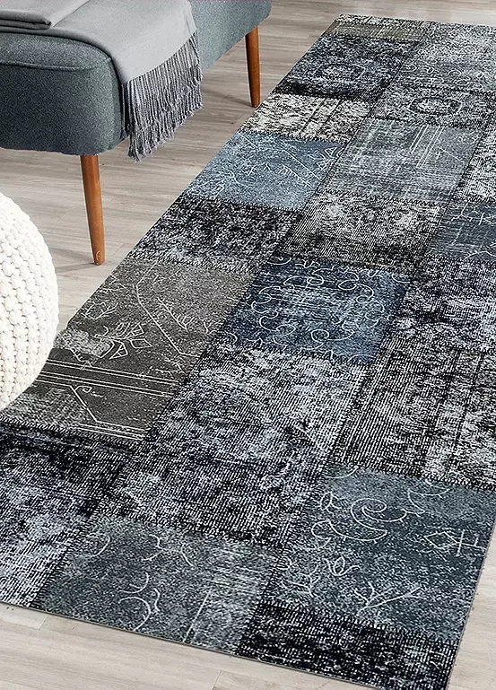 bonprix Likewise Rugs & Matting Blue Patchwork Runner