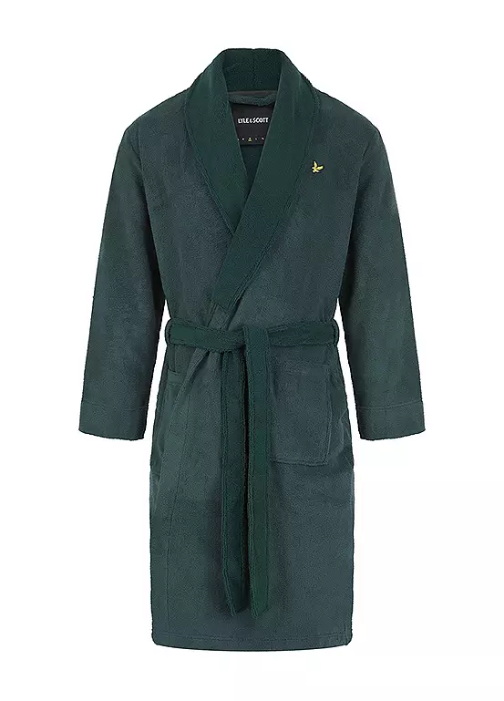 bonprix Lyle & Scott Men’s Adrian Bathrobe - Climbing Ivy - Pine