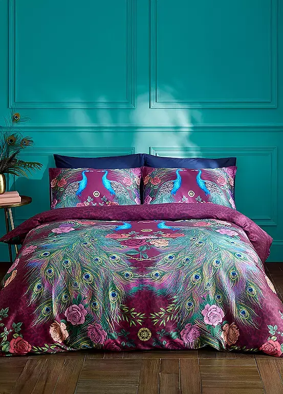 bonprix Matthew Williamson Xanadu Plum 100% Cotton 200 Thread Count Duvet Cover Set