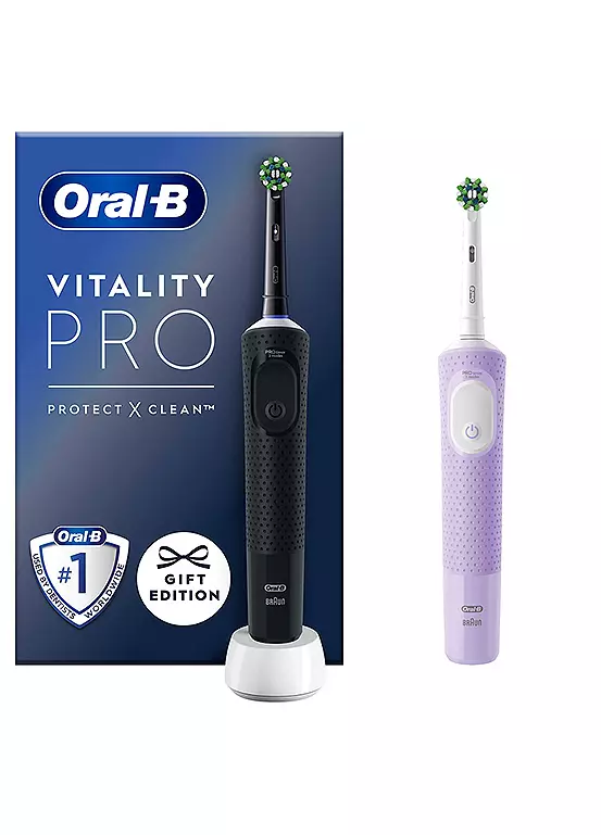Bonprix Oral-B Vitality Pro Dual Pack Electric Toothbrushes 2 Toothbrush Heads Designed By Braun