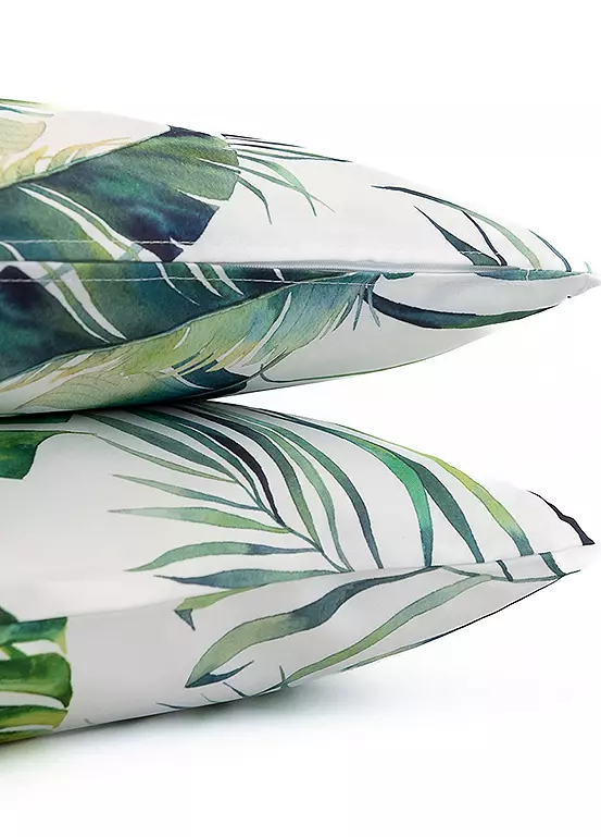 Bonprix Pair Of Botanical Leaf Outdoor Scatter Cushions