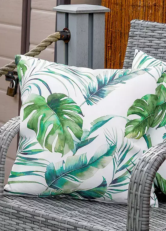 bonprix Pair of Botanical Leaf Outdoor Scatter Cushions