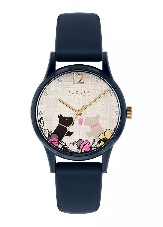 bonprix Radley London Say It with Flowers Ladies Navy Silicone Strap Watch