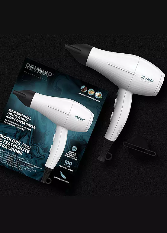 Bonprix Revamp Progloss 3850 AC Featherlite Ultra X Shine Hair Dryer - White