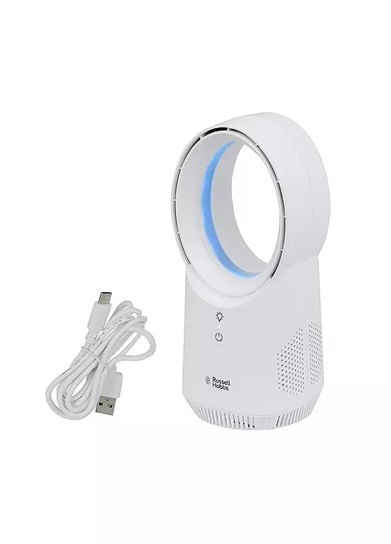 Bonprix Russell Hobbs RHBLDLUSB25 Wireless Desk Fan - White