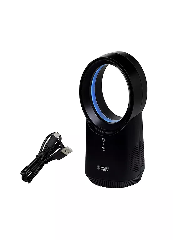 Bonprix Russell Hobbs RHBLDLUSB25B Wireless Desk Fan - Black