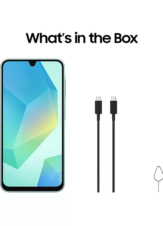 Bonprix Samsung Galaxy A16 5G 128GB Mobile Phone With Gel Case & Screen Protector - Light Green